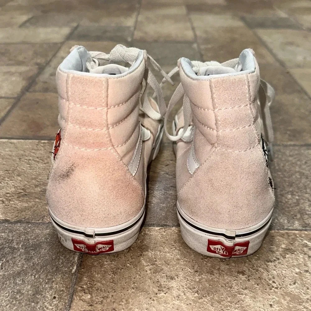 Vans x Disney Sk8-Hi Pink Floral High Top Sneakers Size 6.5 Women - Picture 5 of 8